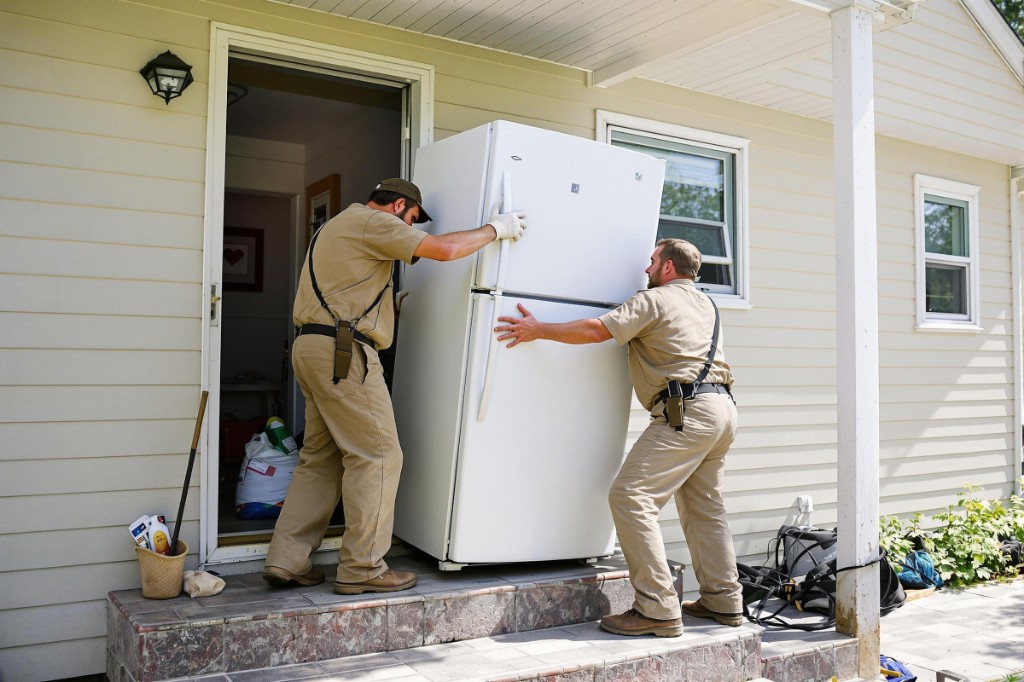 Appliance repair and installation crew in the field