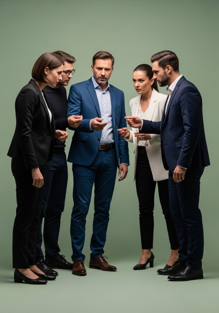 Private equity team reviewing investment details together