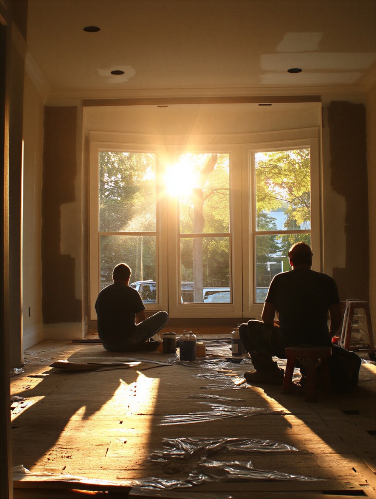 Home renovation crew at work