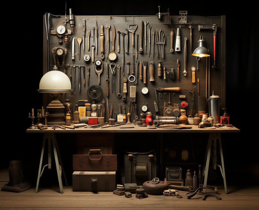 Organized workshop with tools and equipment for reseller operations